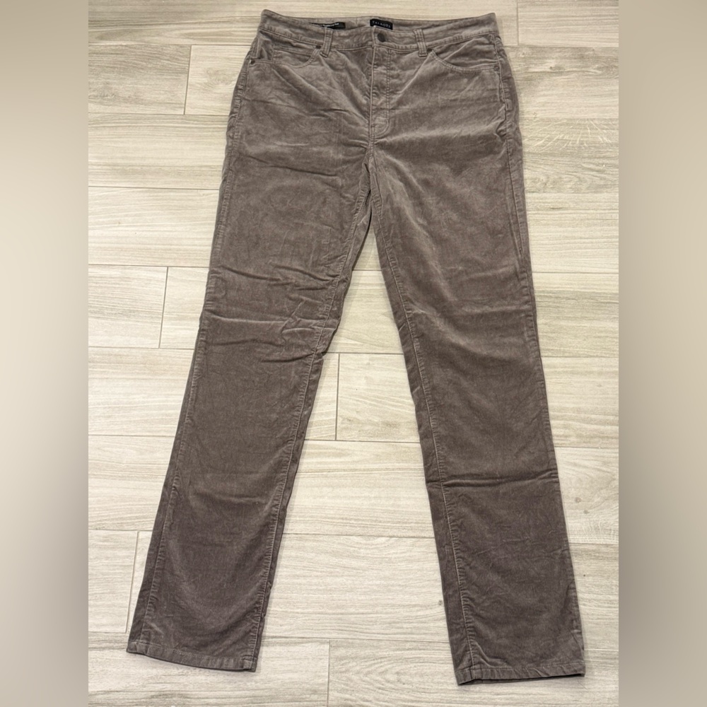 Talbots Taupe Corduroy Straight Leg Pants Size 12